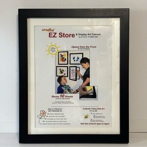 Original* Li'! Davinci Black Frame Cabinet stores & displays 50 artwork papers